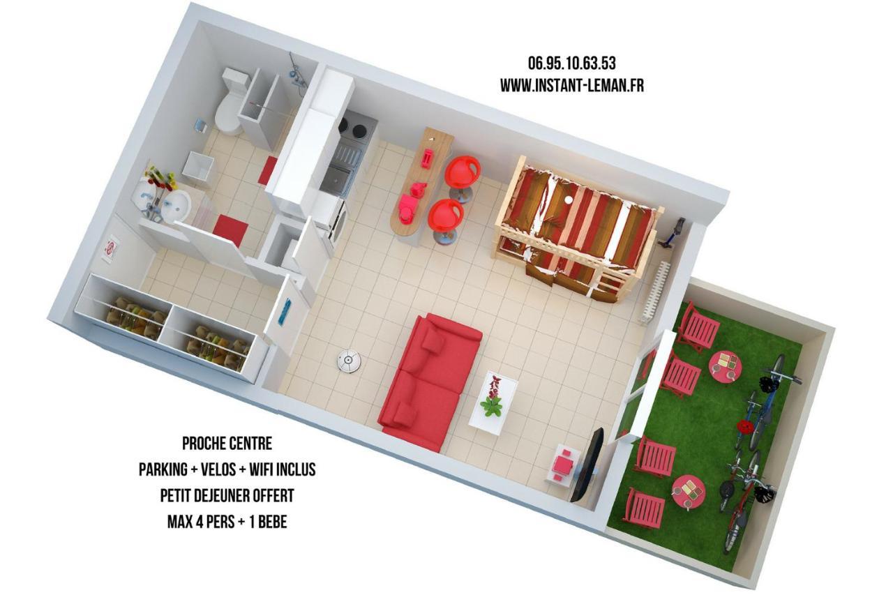Instant-Léman II Apartment Thonon-les-Bains Bagian luar foto